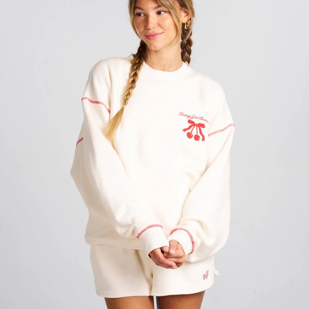 Dairy Boy Cherry Stitch Pullover Size XL